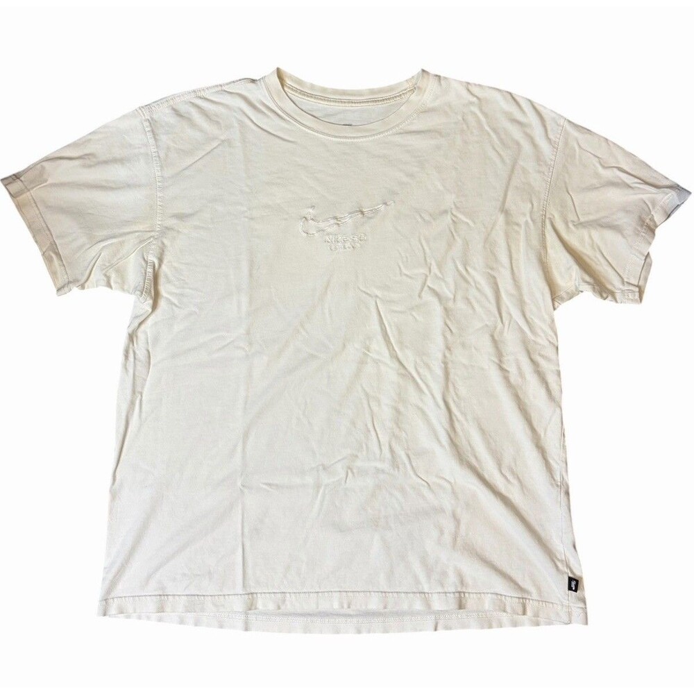 Nike SB EST. 2002 Embroidered Tee Shirt White Size Large Skateboarding